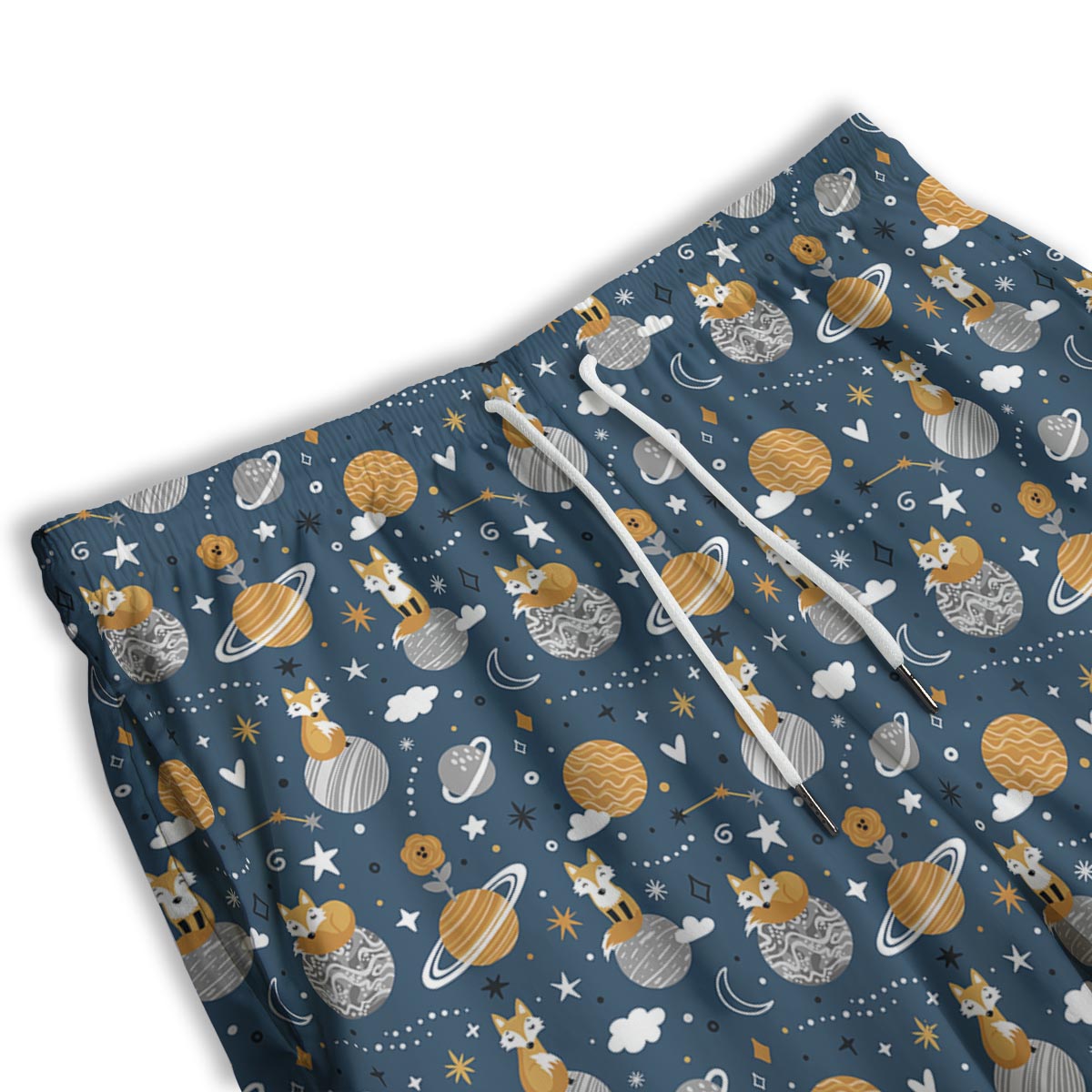 Fox Space Print Pattern Men's Athletic Shorts