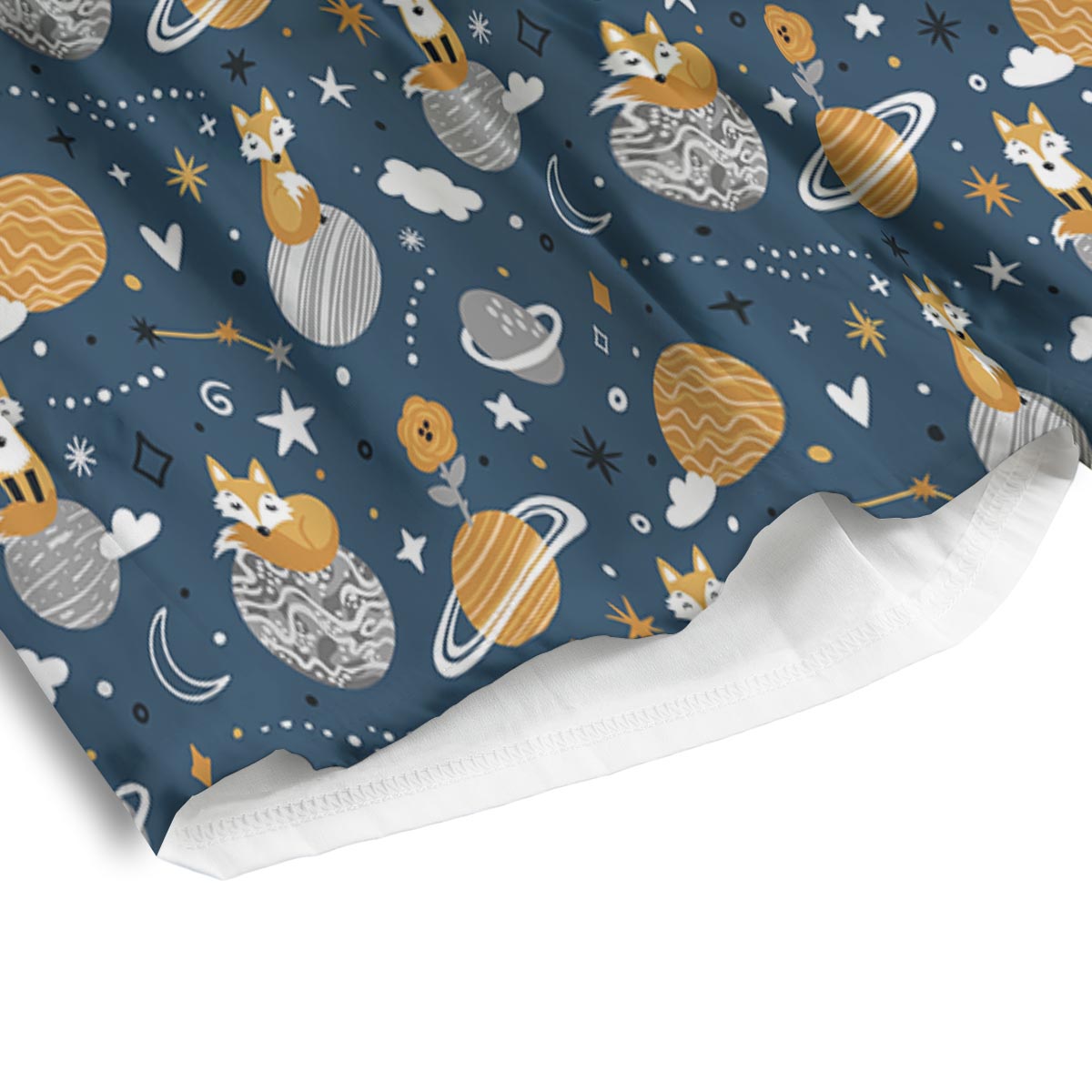 Fox Space Print Pattern Men's Athletic Shorts