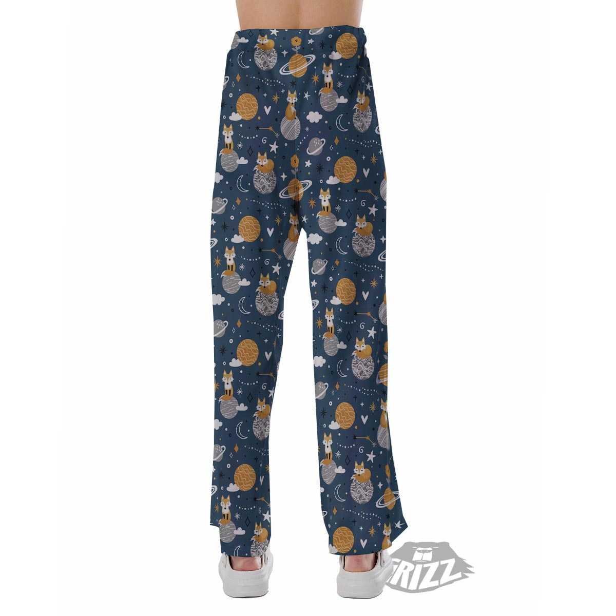 Fox Space Print Pattern Pajama Pants-grizzshop