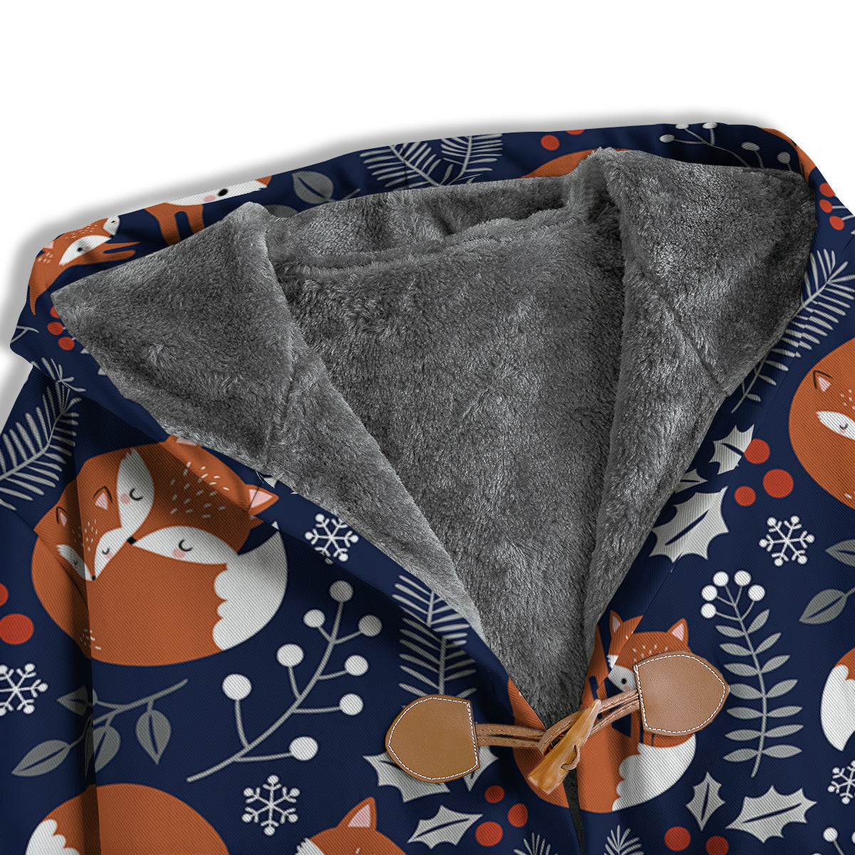 Fox Winter Print Pattern Men's Windbreaker Jacket-grizzshop