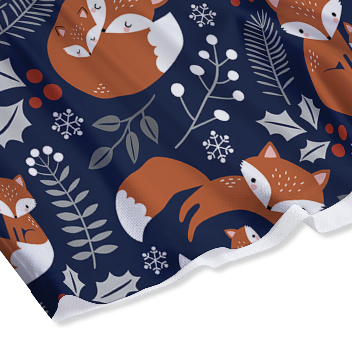Fox Winter Print Pattern Mesh Shorts