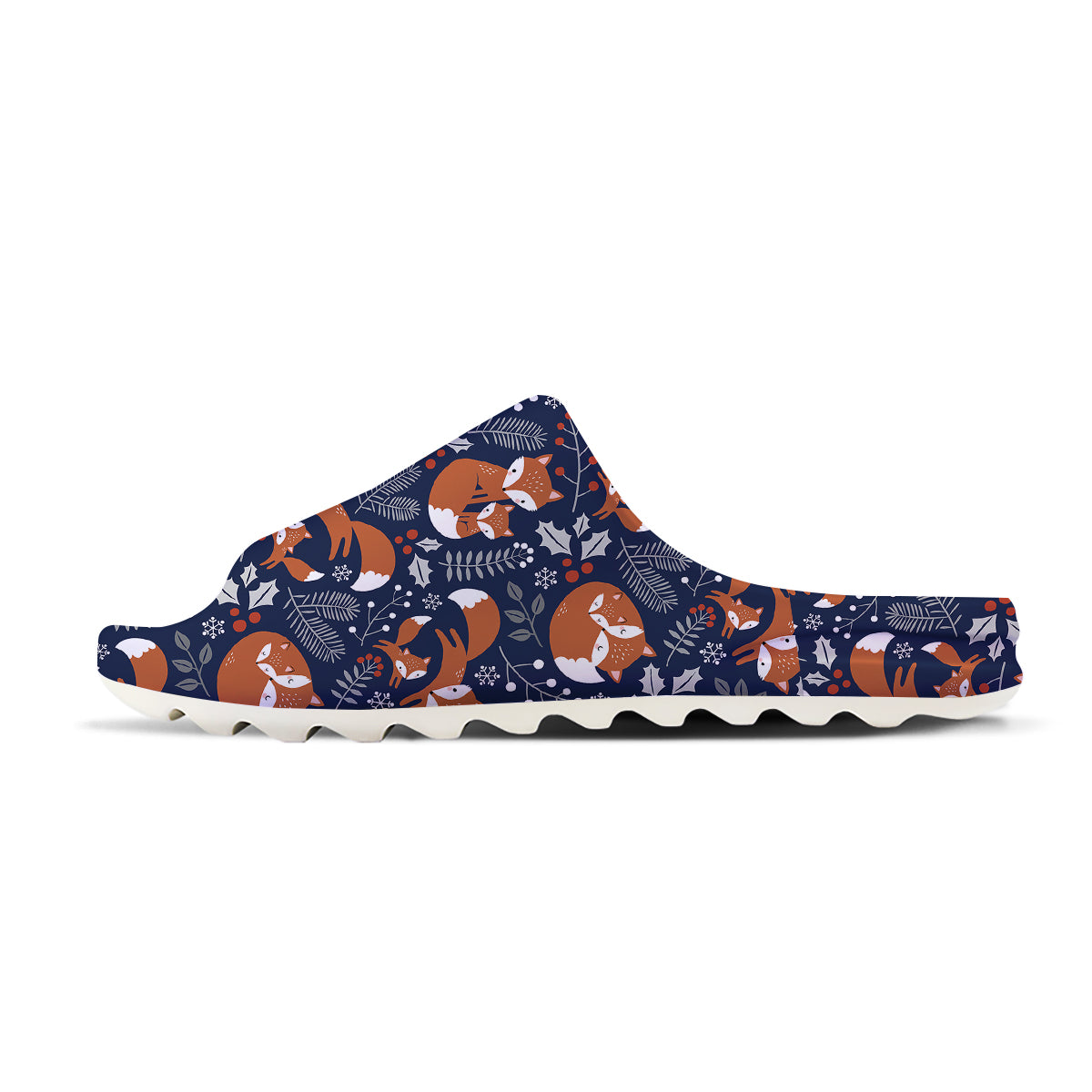 Fox Winter Print Pattern Sandals-grizzshop