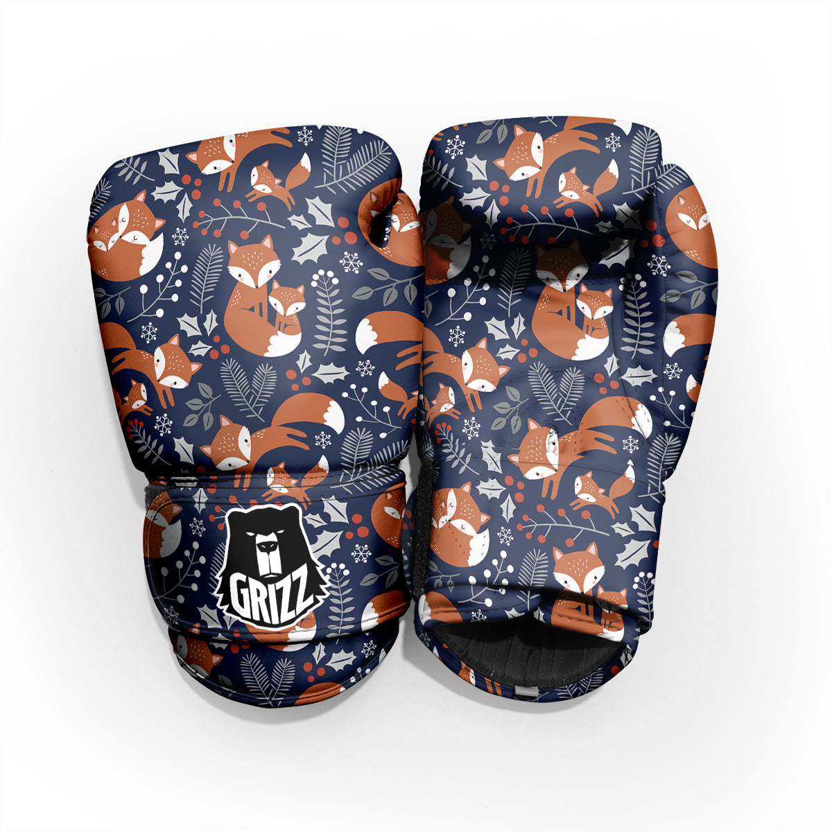 Fox Winter Print Pattern Pro Boxing Glove