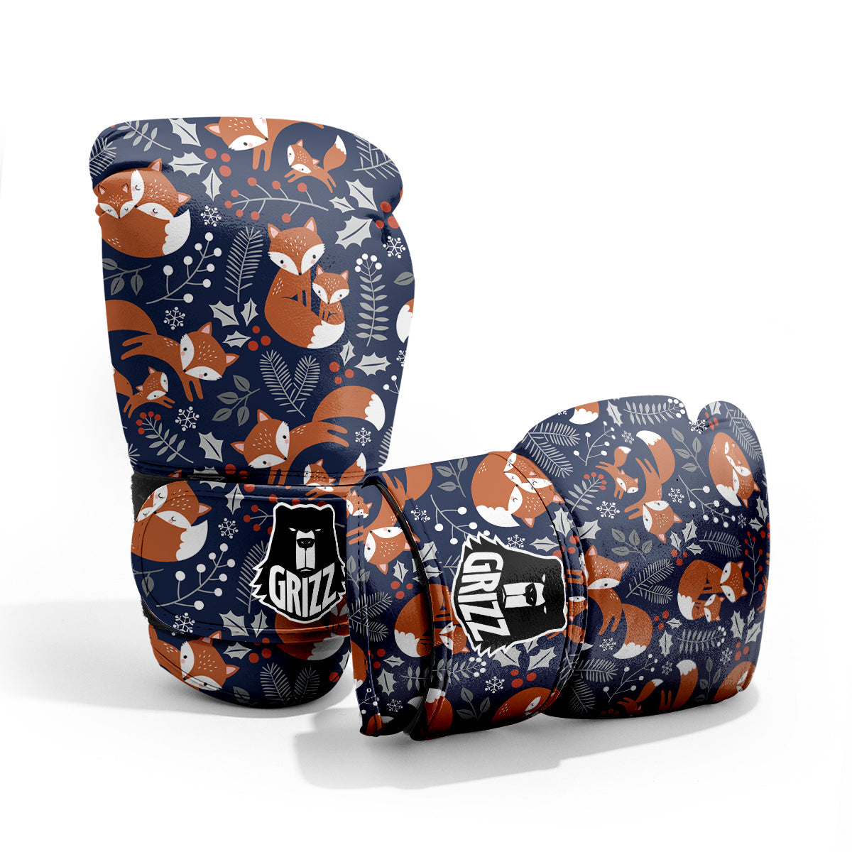 Fox Winter Print Pattern Pro Boxing Glove