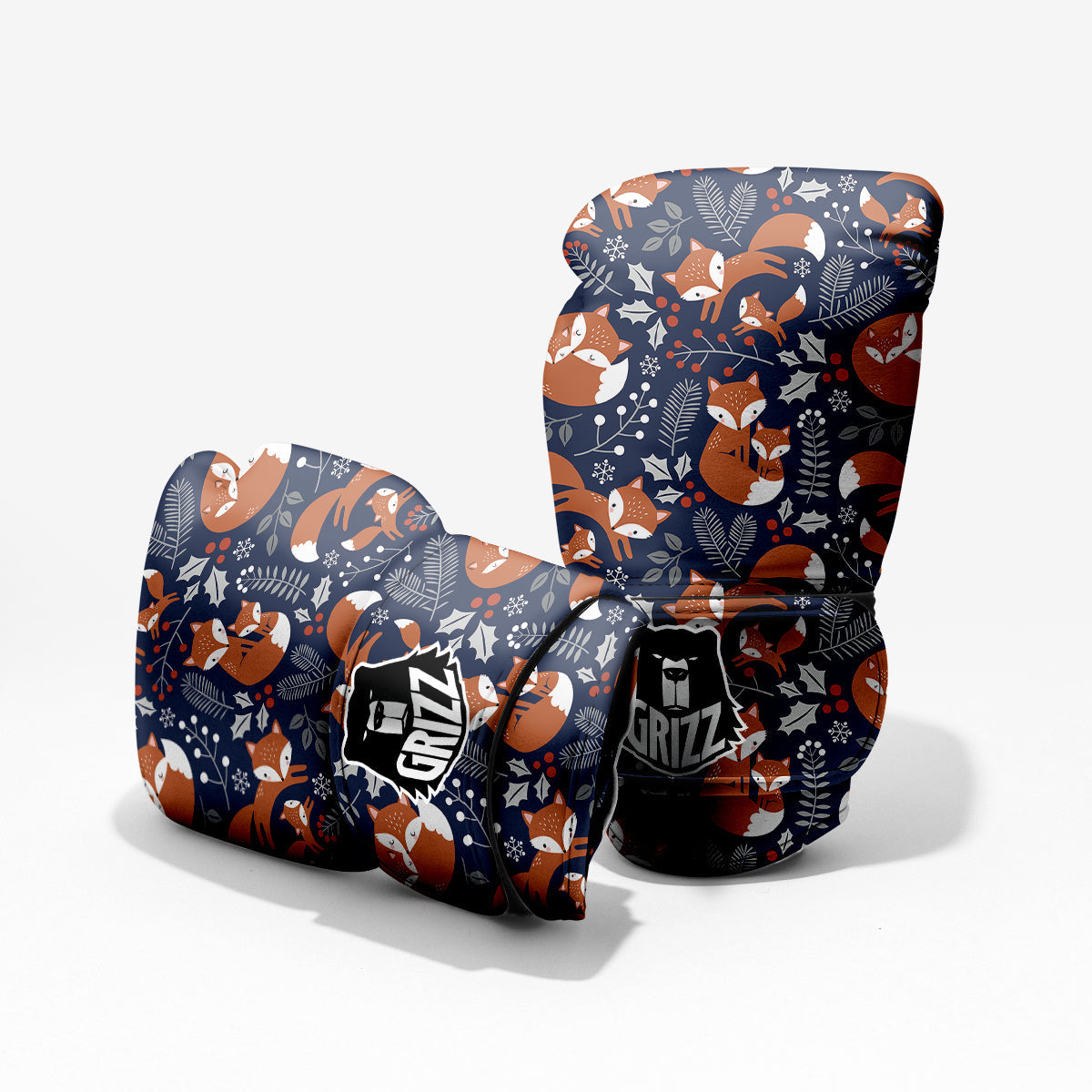 Fox Winter Print Pattern Pro Boxing Glove