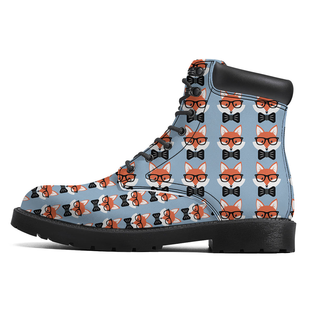 Fox With Glasses Print Pattern Boots-grizzshop