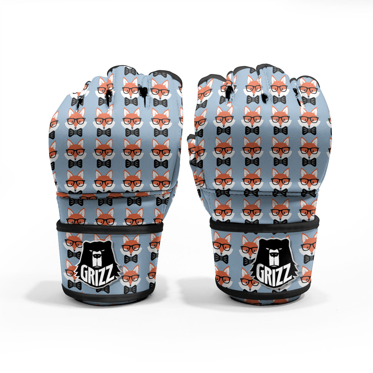 Fox With Glasses Print Pattern MMA Gloves-grizzshop