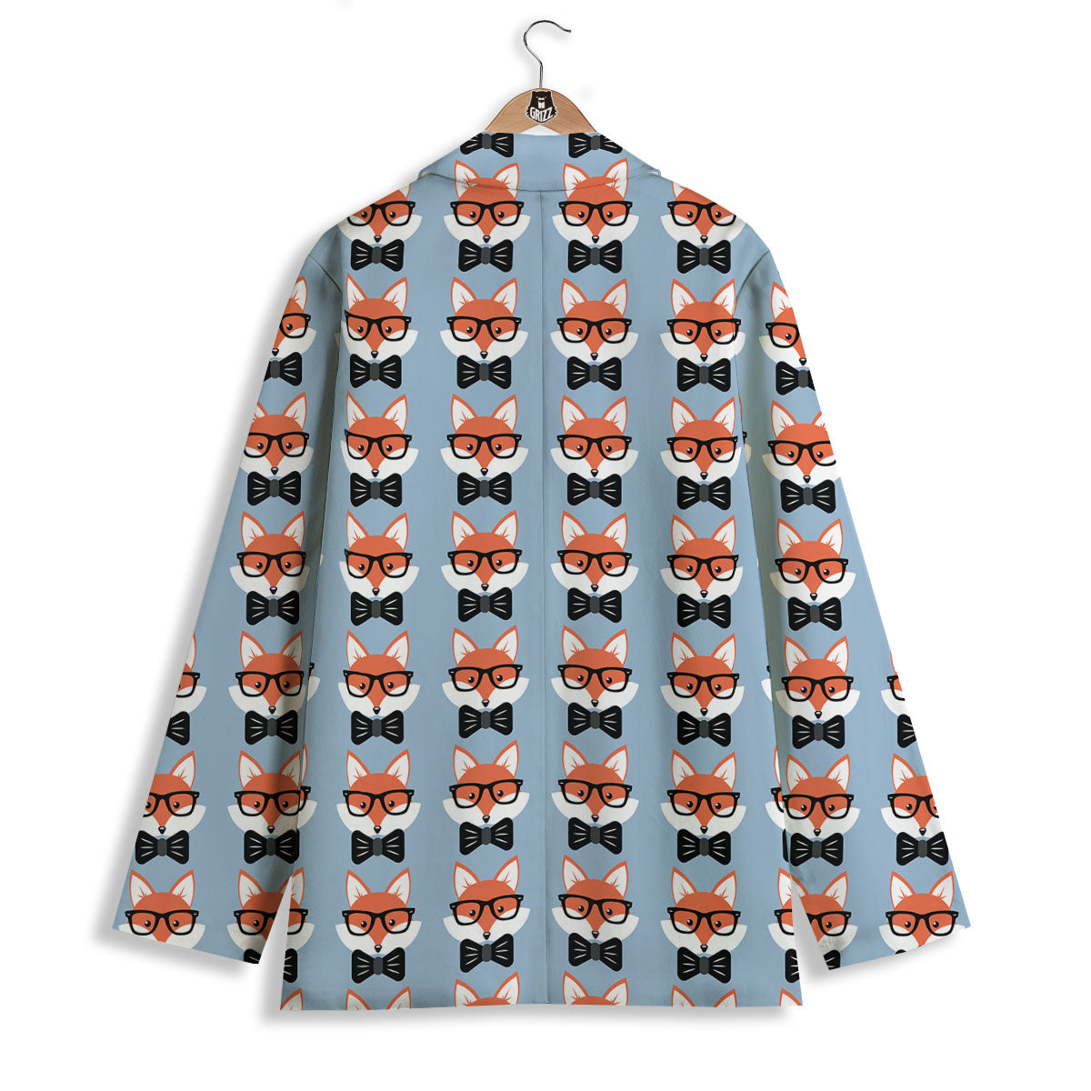 Fox With Glasses Print Pattern Women's Blazer-grizzshop