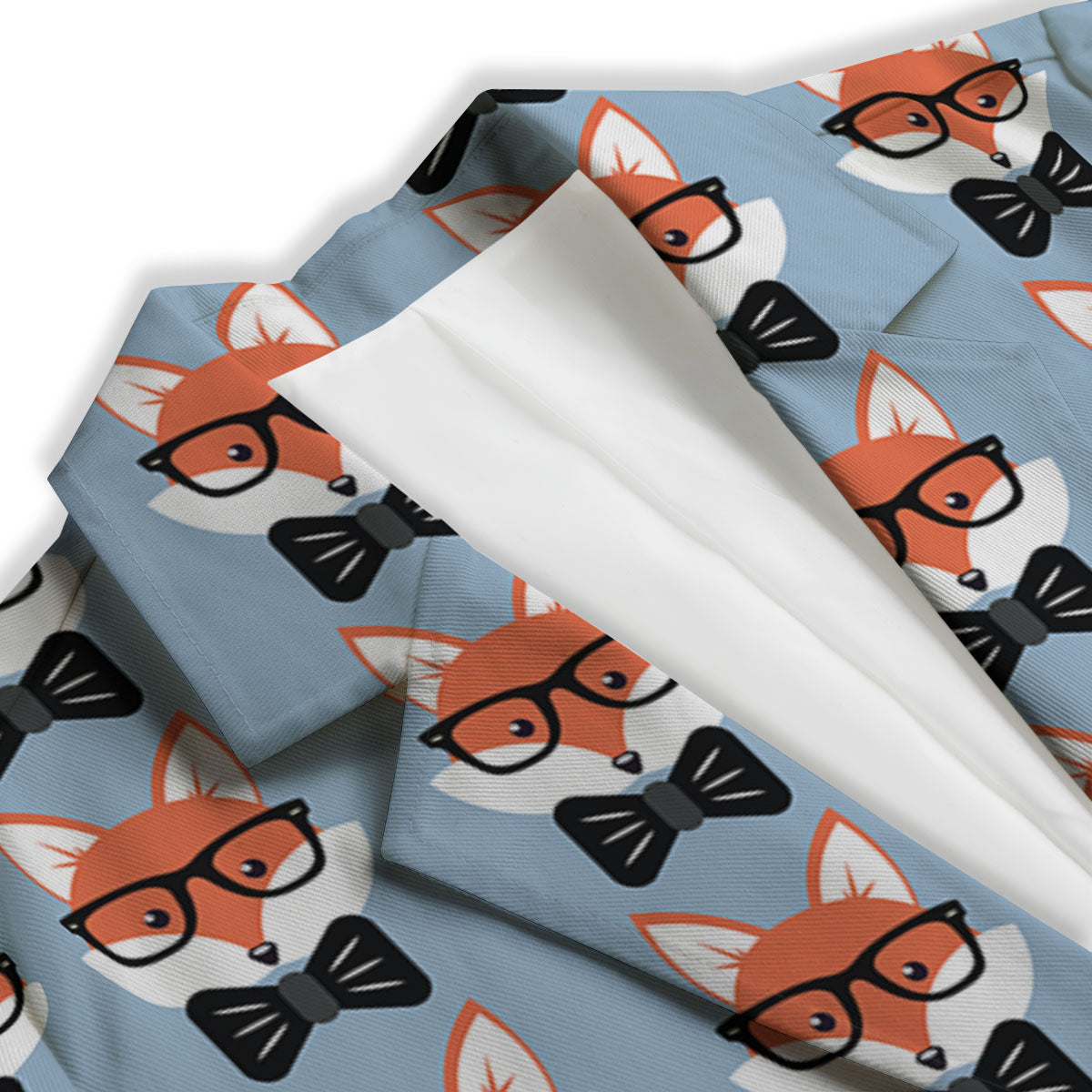 Fox With Glasses Print Pattern Women's Blazer-grizzshop