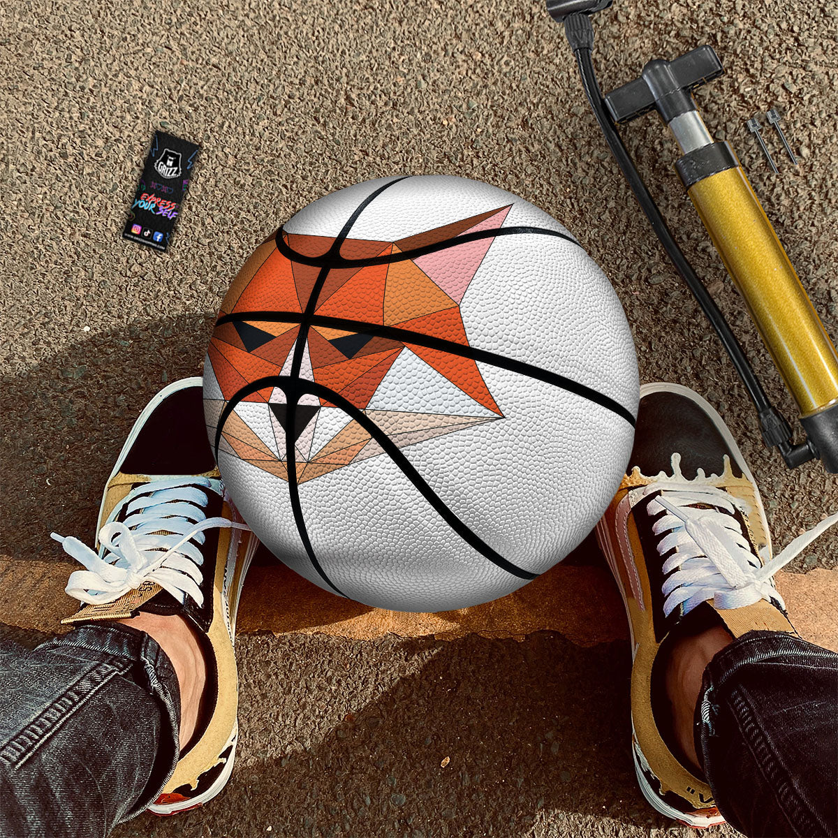 Geometric Shape Pastel Print Pattern Basketball