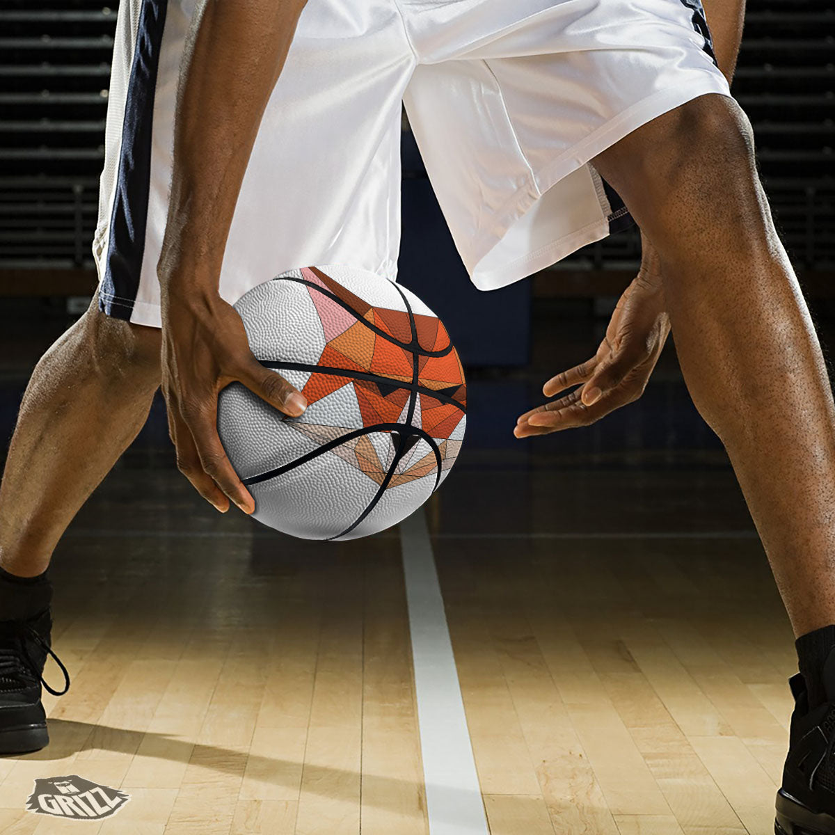 Geometric Shape Pastel Print Pattern Basketball