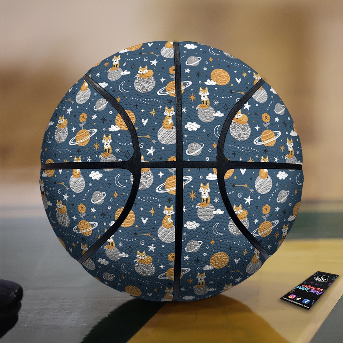 Flower White Daisy Print Basketball