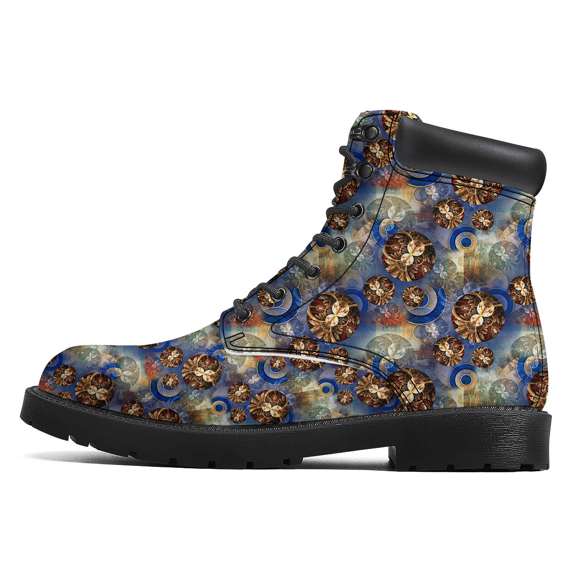 Fractal Abstract Print Boots-grizzshop