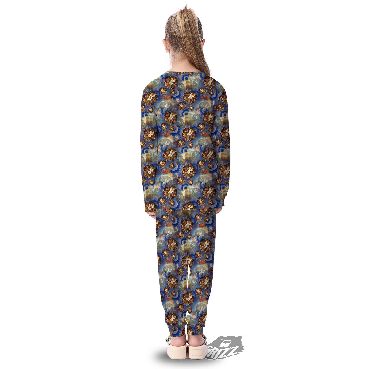Fractal Abstract Print Kid's Pajamas-grizzshop