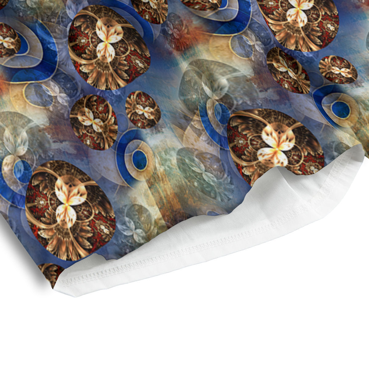 Fractal Abstract Print Men's Athletic Shorts
