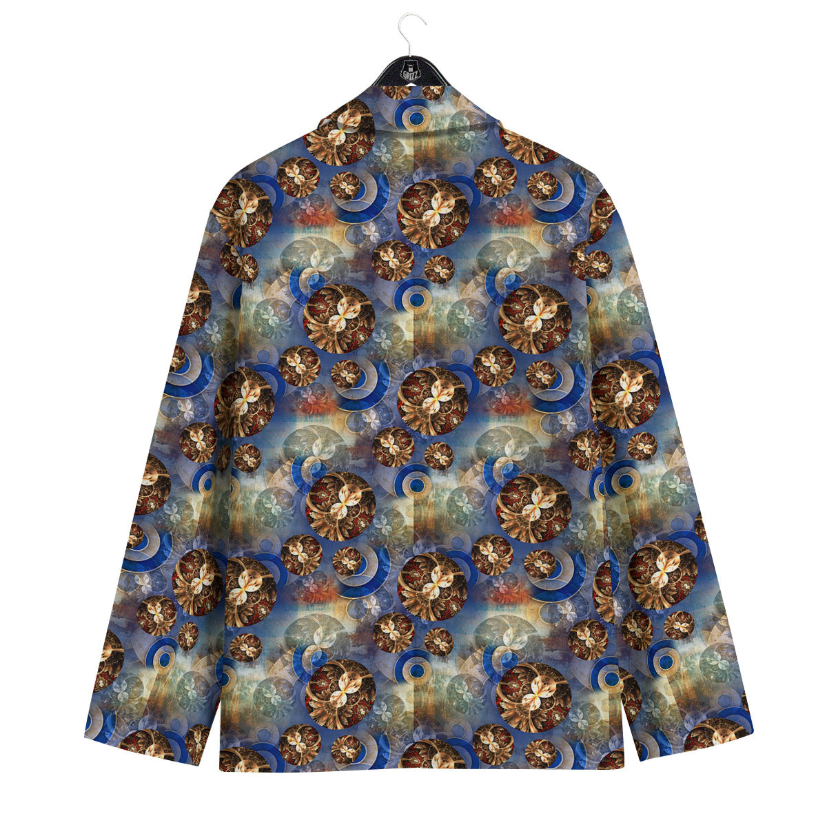 Fractal Abstract Print Men's Sport Coat-grizzshop