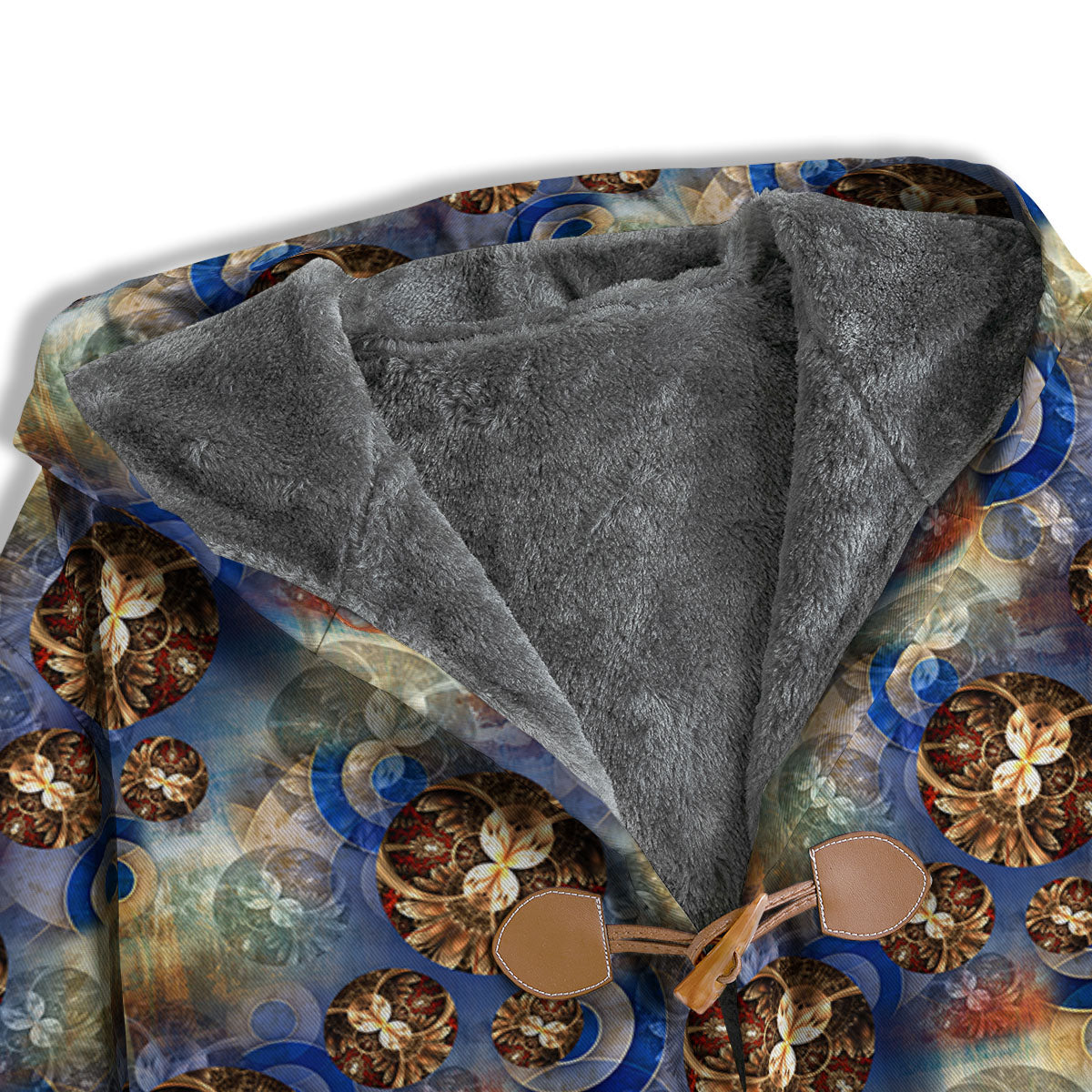 Fractal Abstract Print Men's Windbreaker Jacket-grizzshop