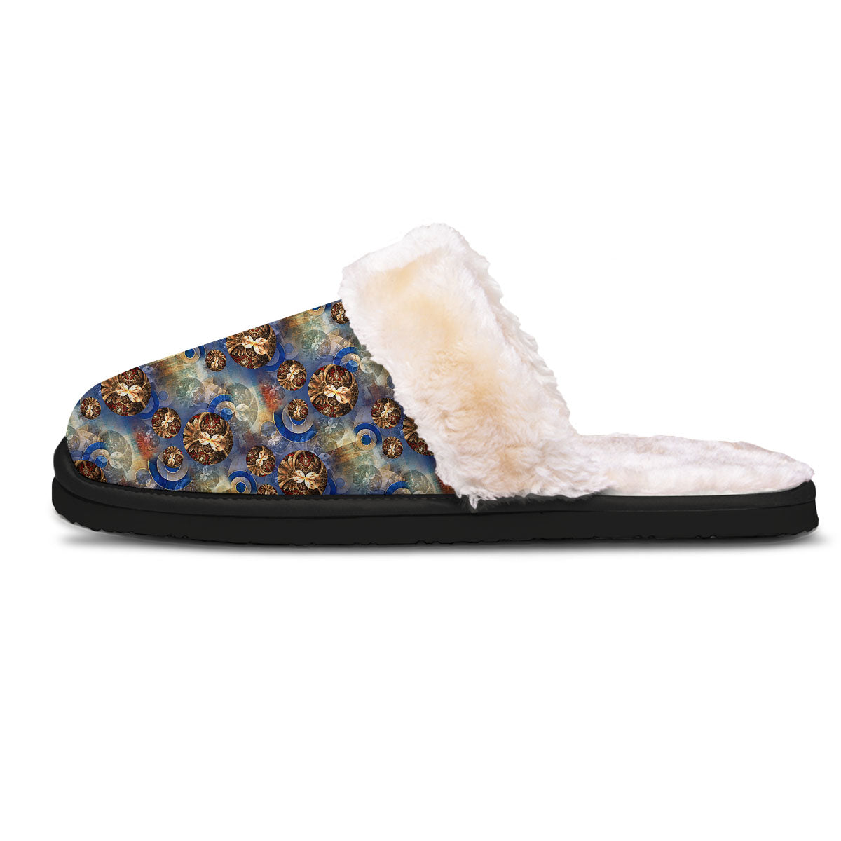 Fractal Abstract Print Slippers-grizzshop