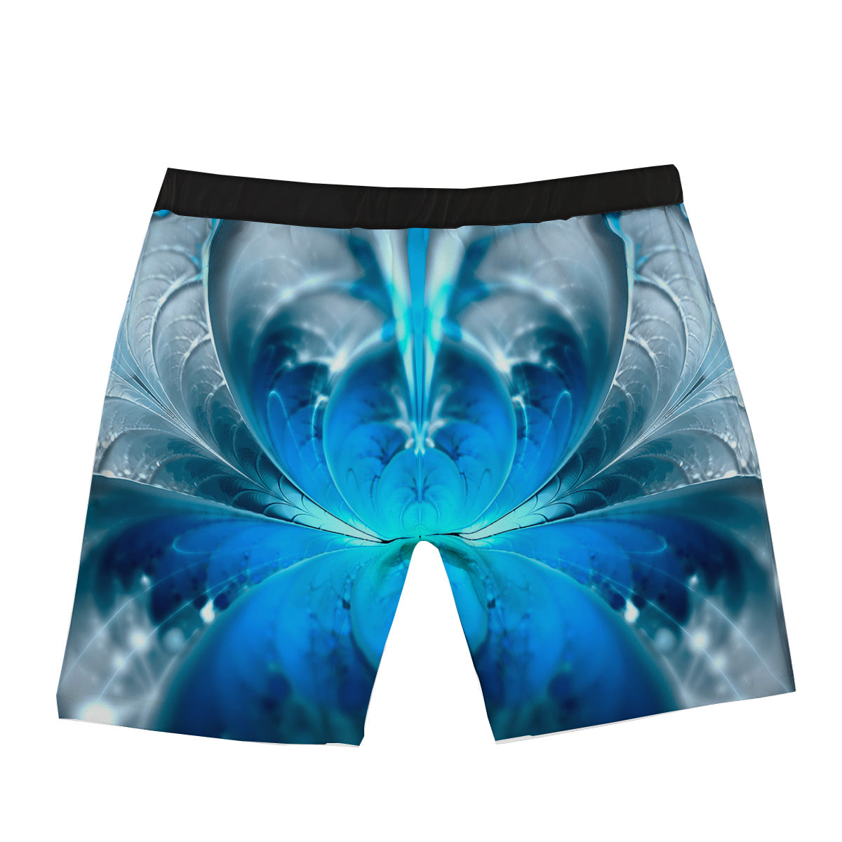 Fractal Blue Print Boxer Briefs-grizzshop
