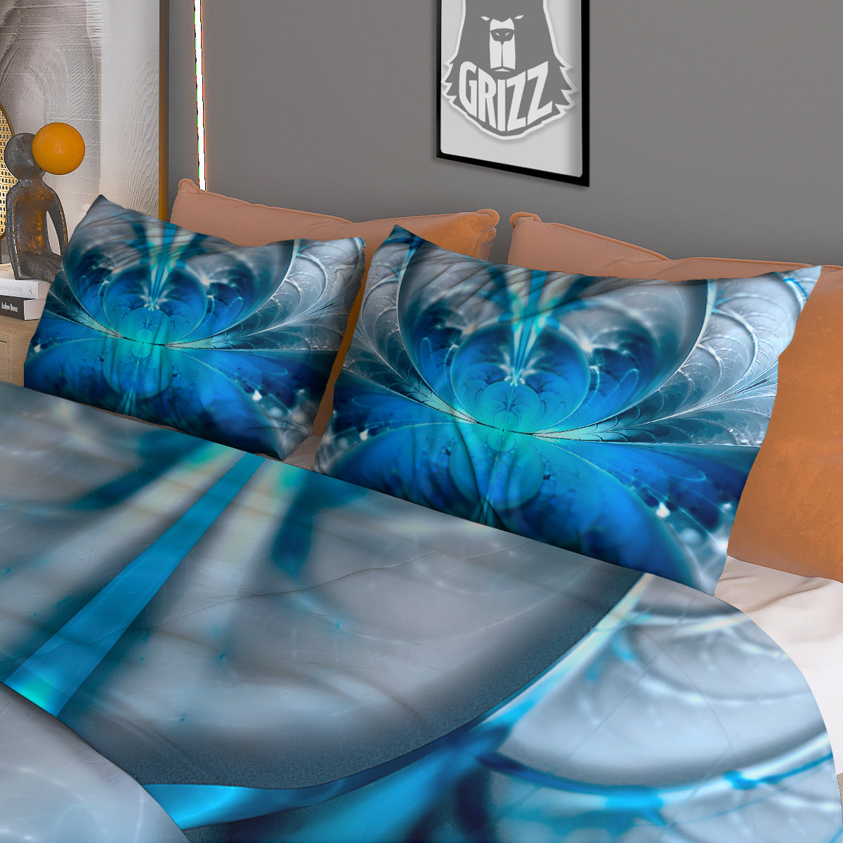 French Bulldog Faces Print Pattern Duvet Cover Bedding Set
