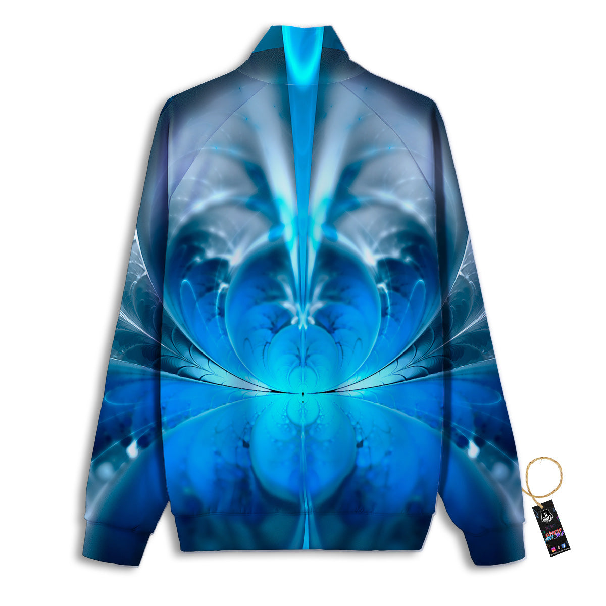 Fractal Blue Print Track Jacket-grizzshop