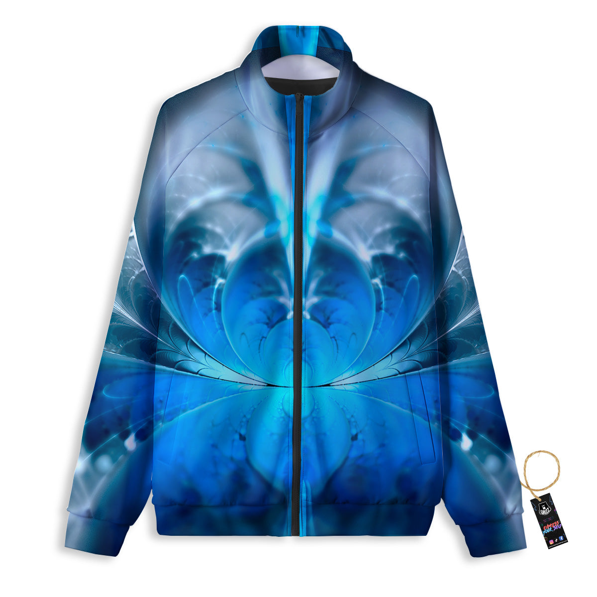 Fractal Blue Print Track Jacket-grizzshop
