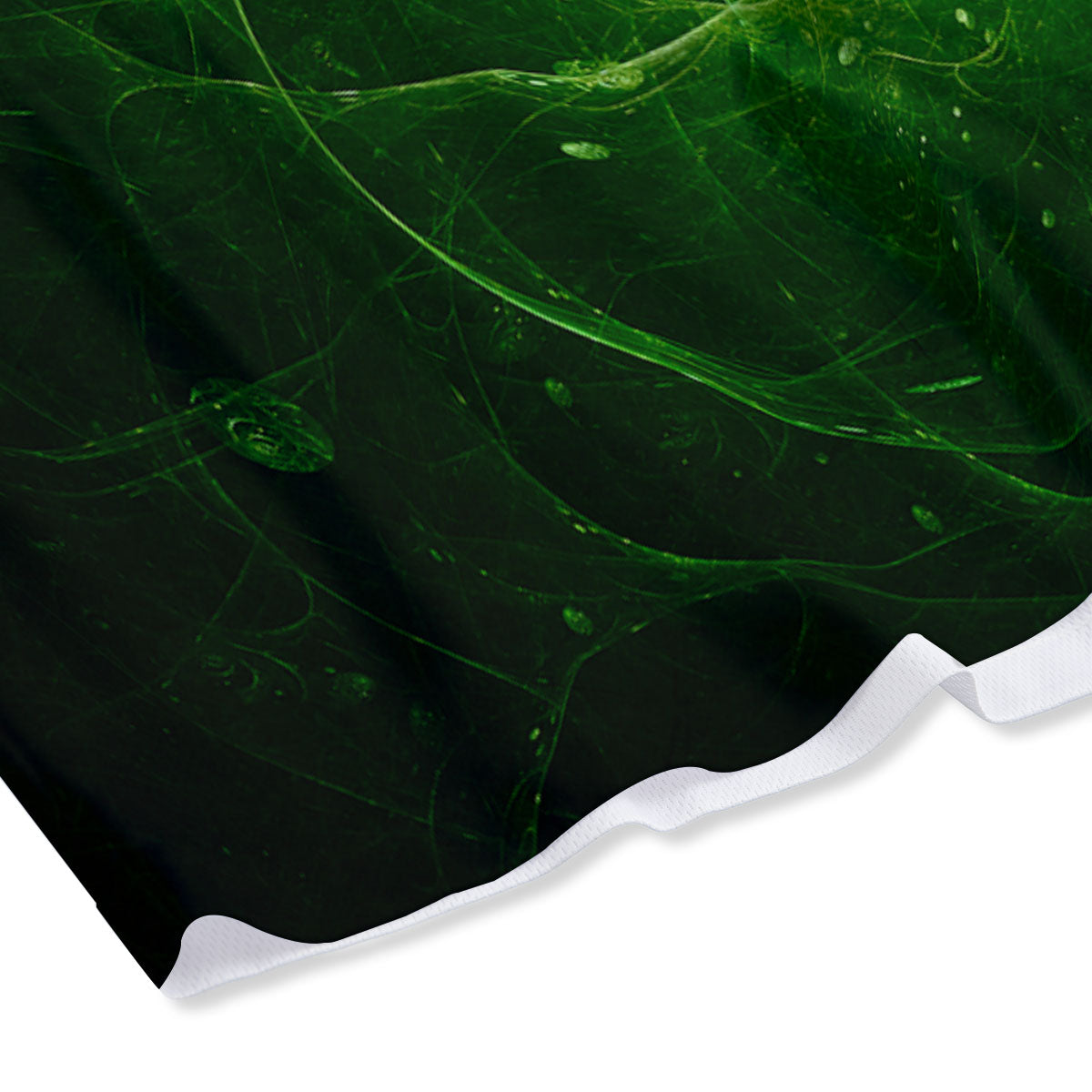 Fractal Green Print Mesh Shorts
