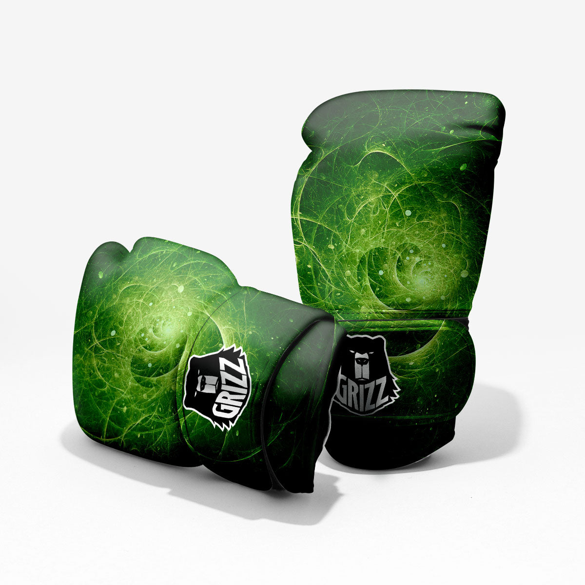 Fractal Green Print Pro Boxing Glove