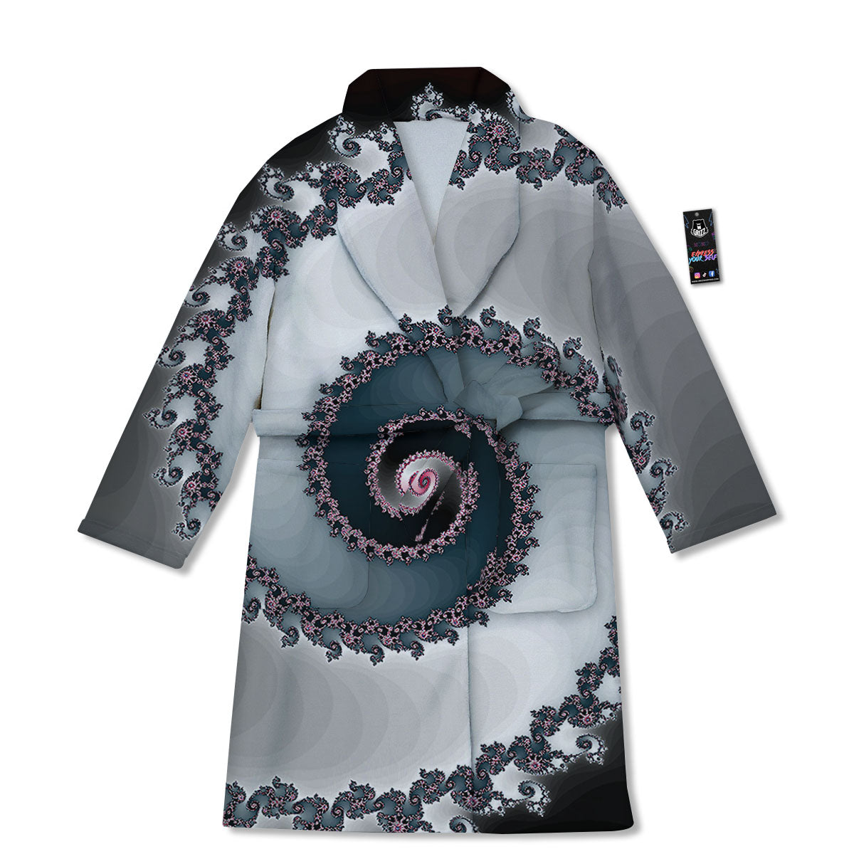 Fractal Infinite Print Bathrobe-grizzshop