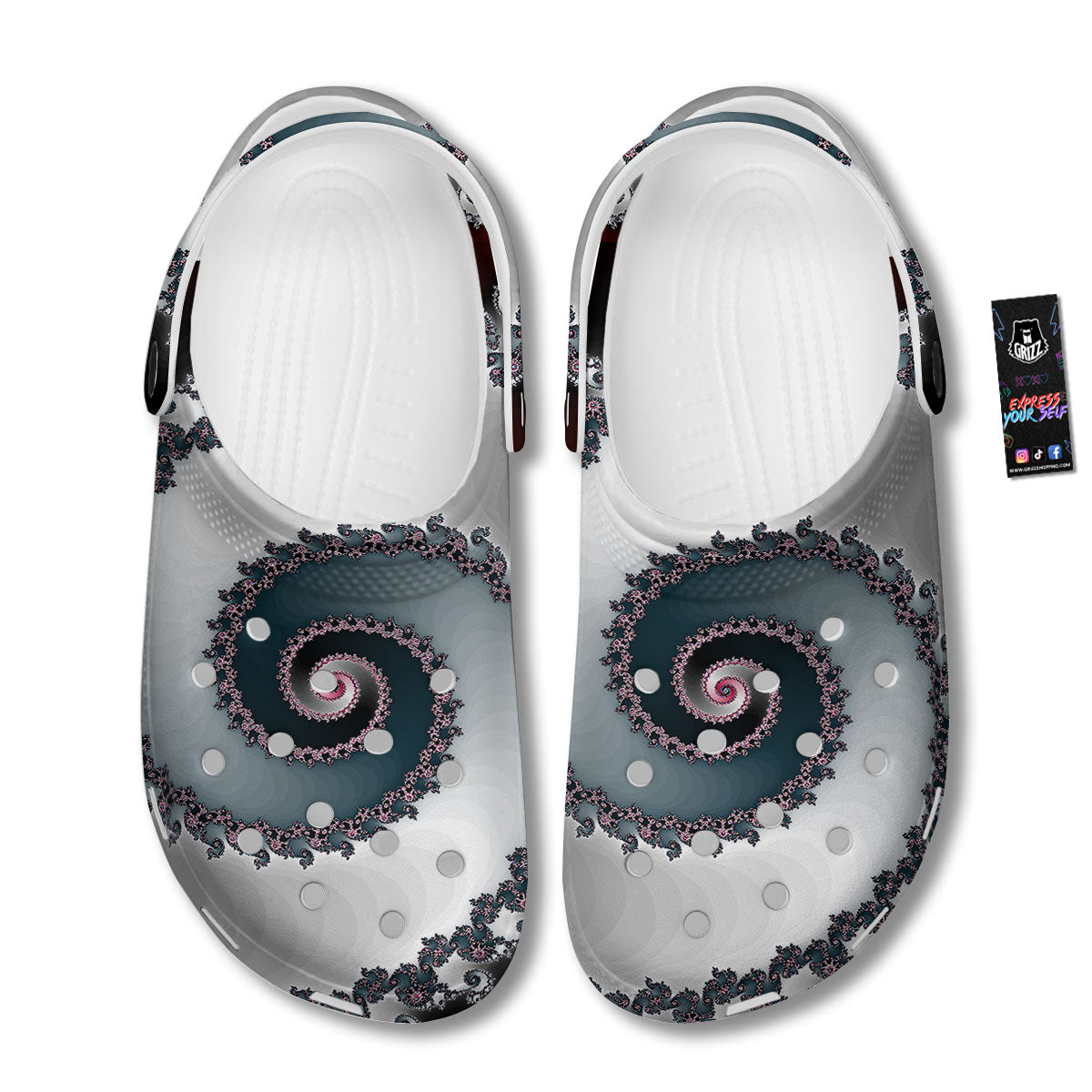 Fractal Infinite Print Clog-grizzshop