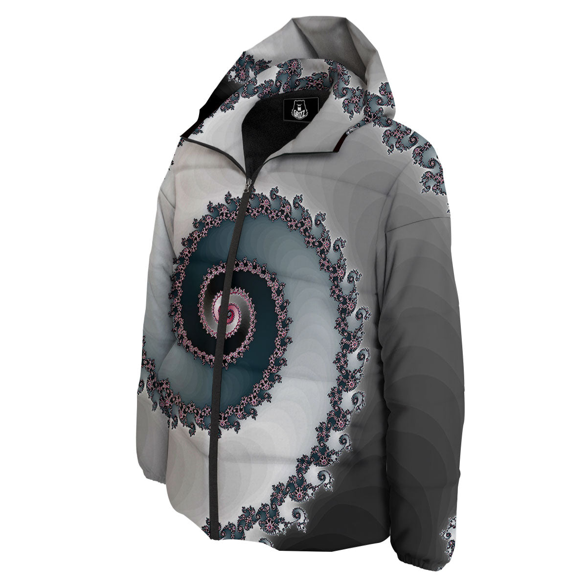 Fractal Infinite Print Down Jacket-grizzshop