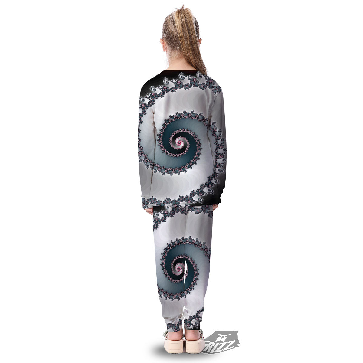 Fractal Infinite Print Kid's Pajamas-grizzshop
