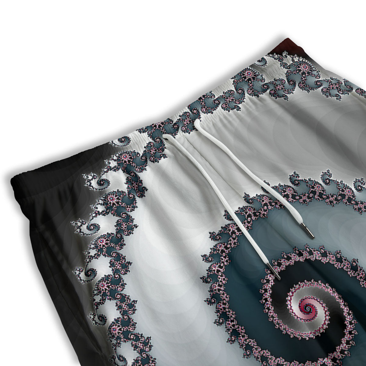 Fractal Infinite Print Men's Athletic Shorts