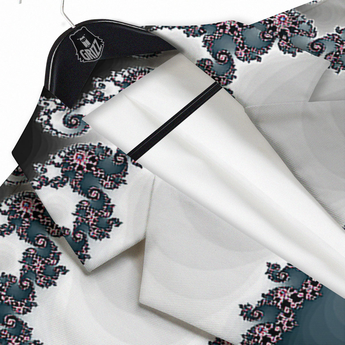 Fractal Infinite Print Men's Sport Coat-grizzshop