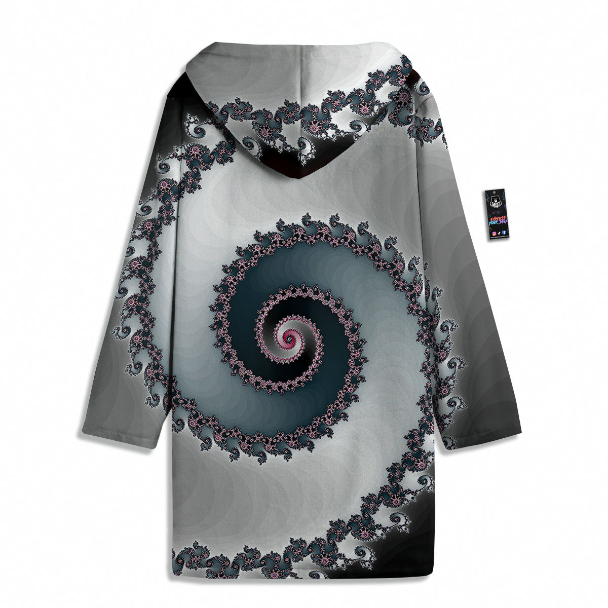 Fractal Infinite Print Men's Windbreaker Jacket-grizzshop