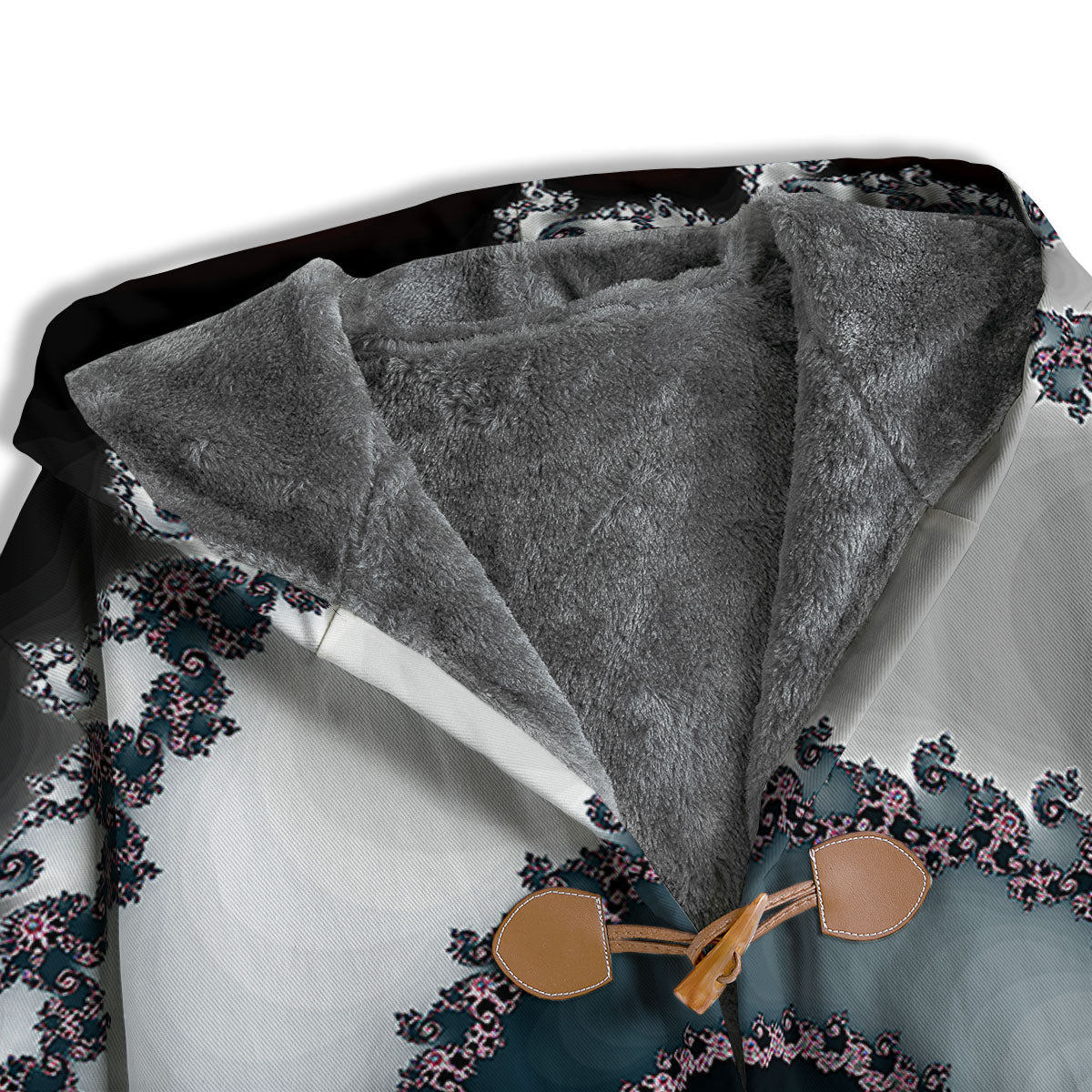 Fractal Infinite Print Men's Windbreaker Jacket-grizzshop