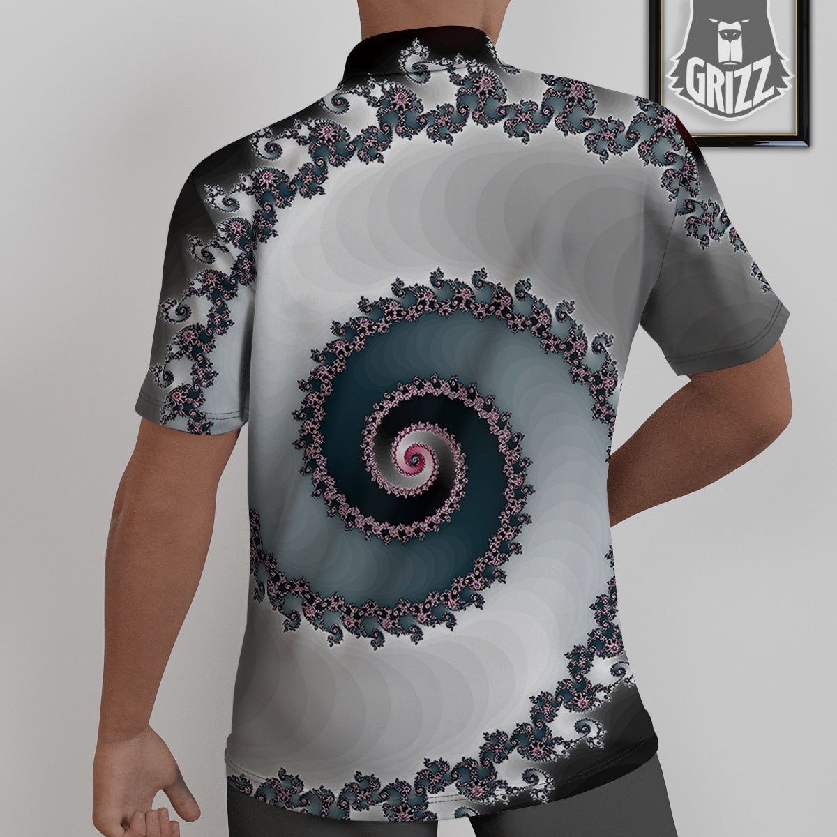 Fractal Infinite Print Untucked Shirts-grizzshop