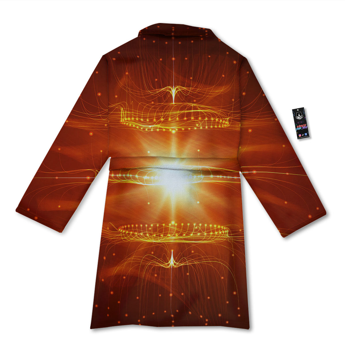 Fractal Light Print Bathrobe-grizzshop