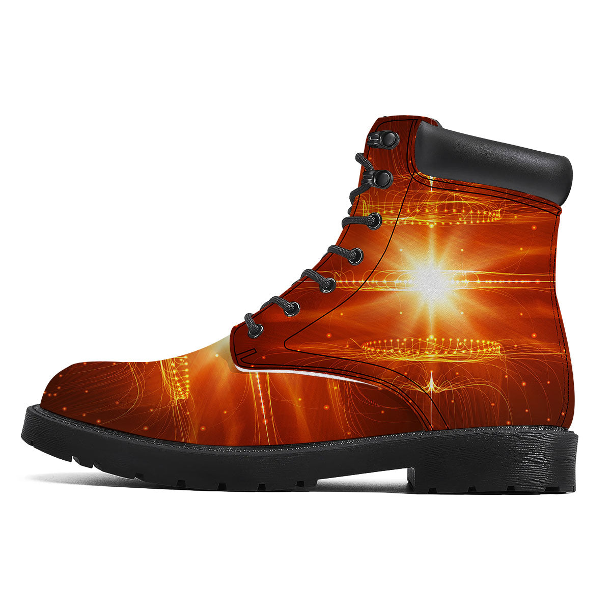 Fractal Light Print Boots-grizzshop