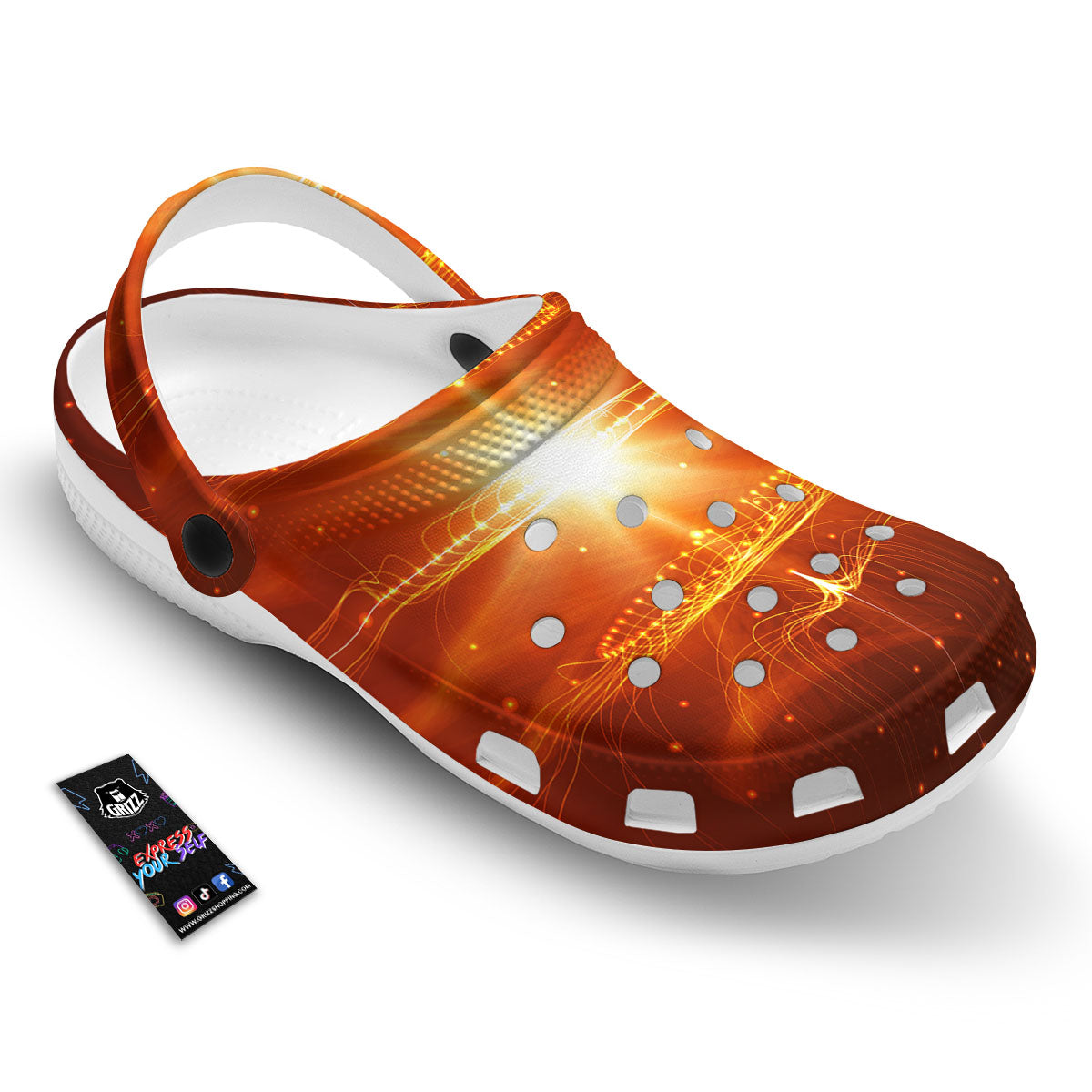 Fractal Light Print Clog-grizzshop