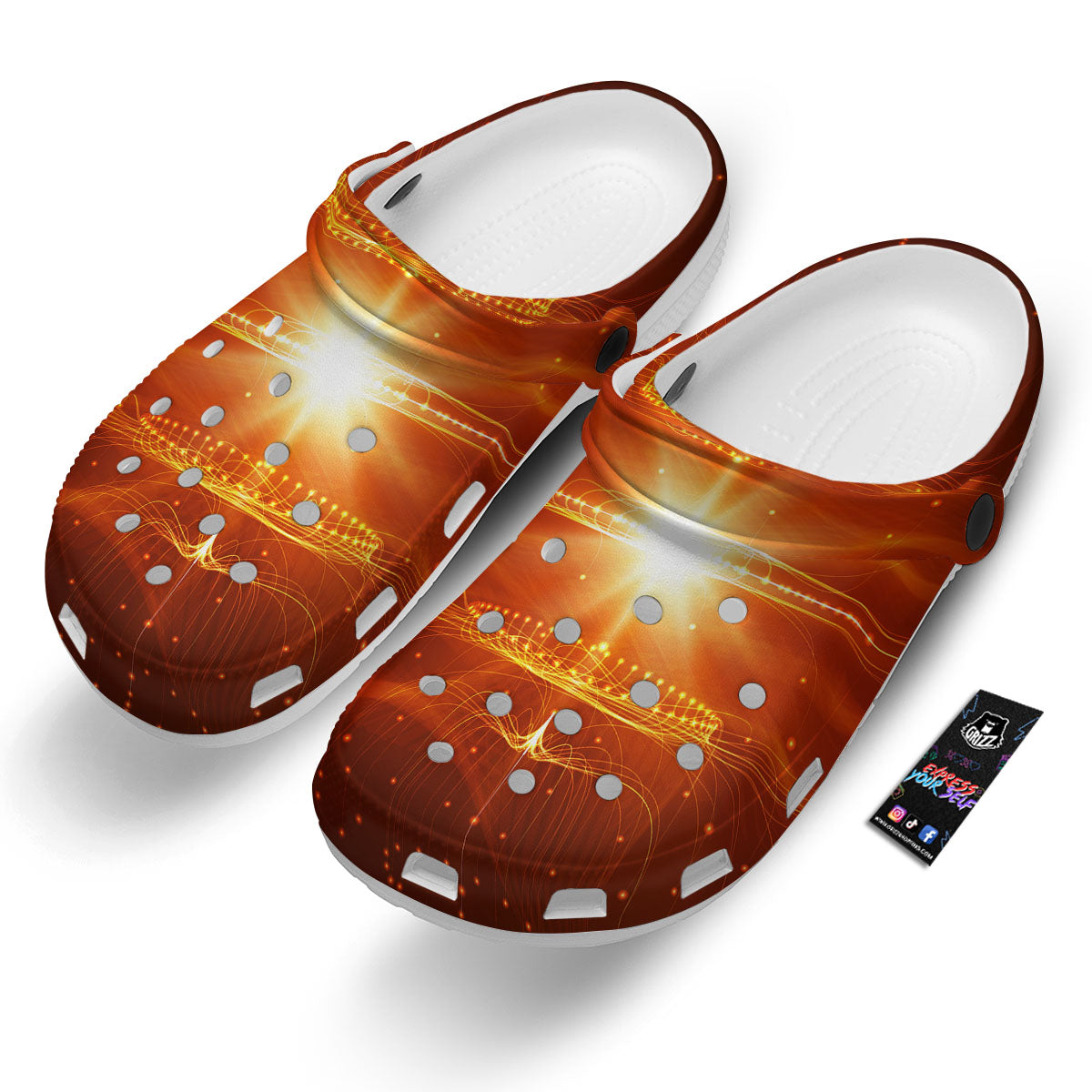Fractal Light Print Clog-grizzshop