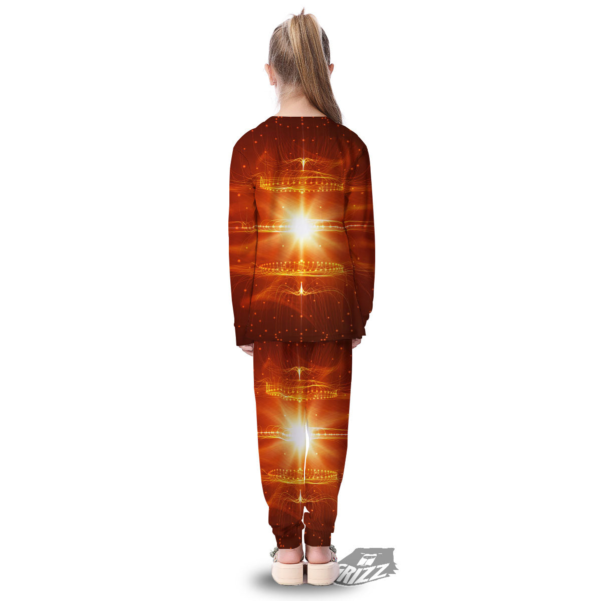 Fractal Light Print Kid's Pajamas-grizzshop