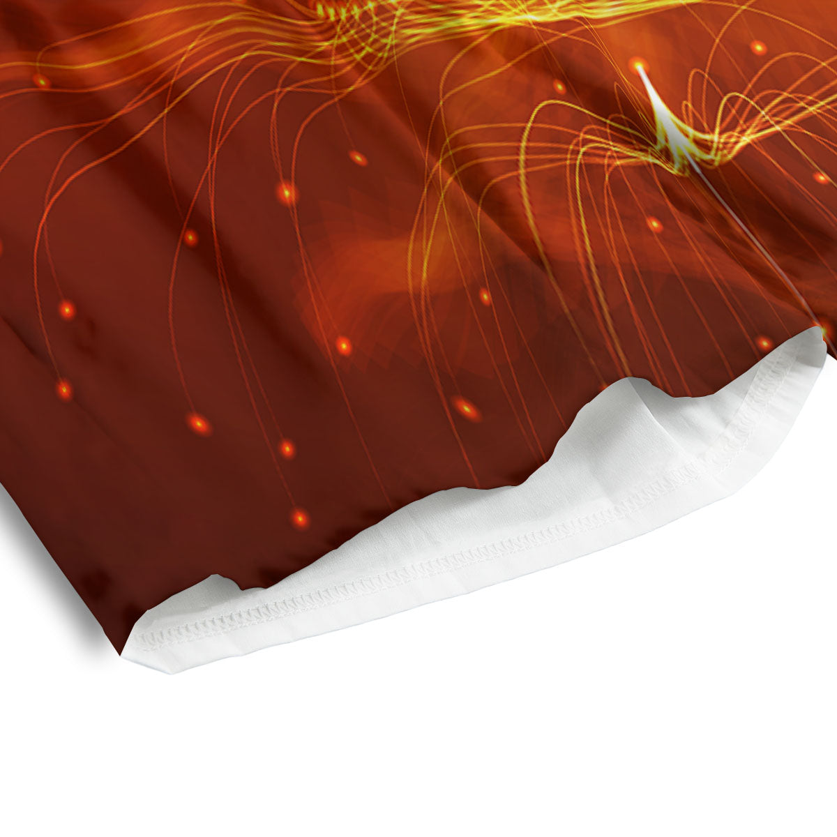 Fractal Light Print Men's Athletic Shorts