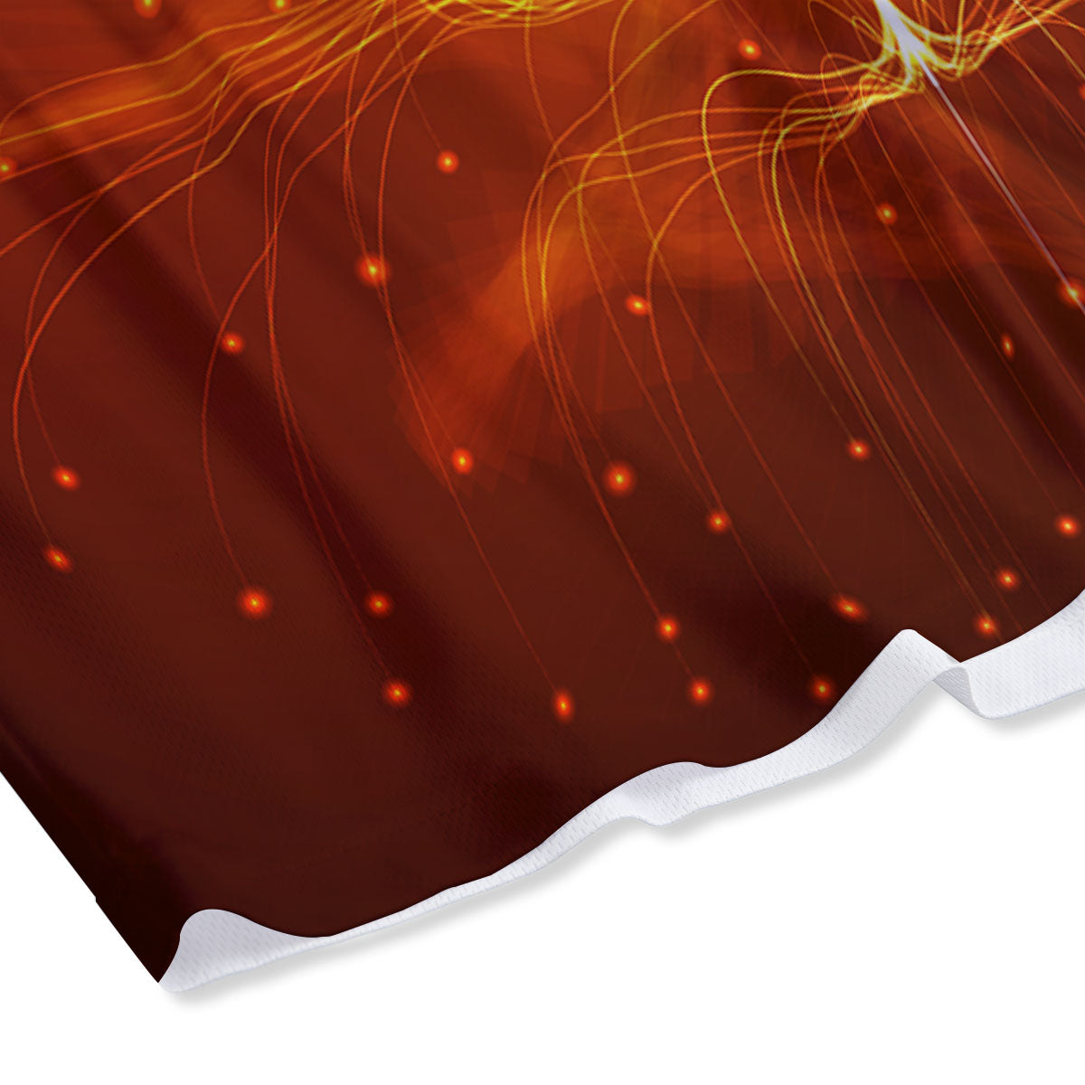 Fractal Light Print Mesh Shorts