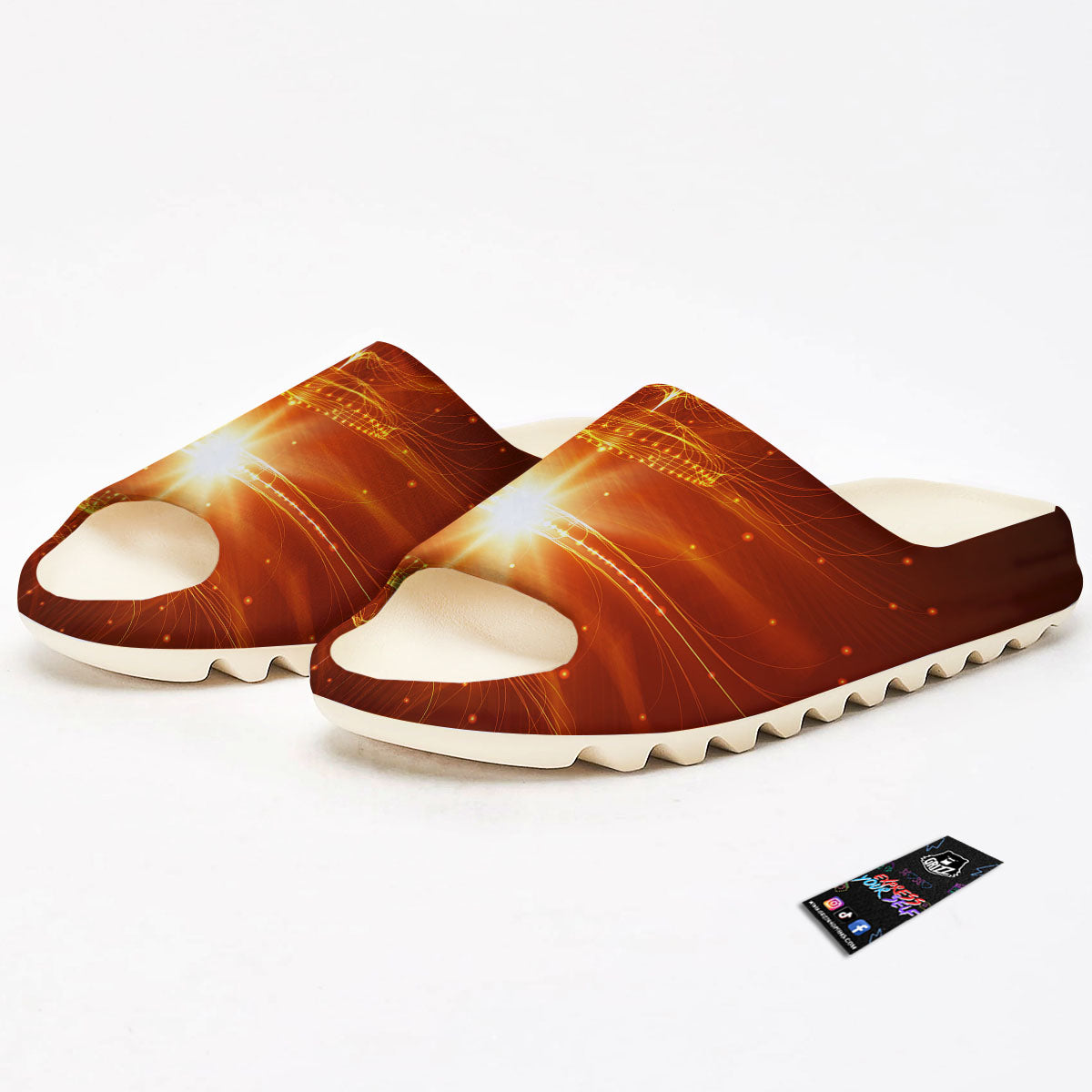Fractal Light Print Sandals-grizzshop