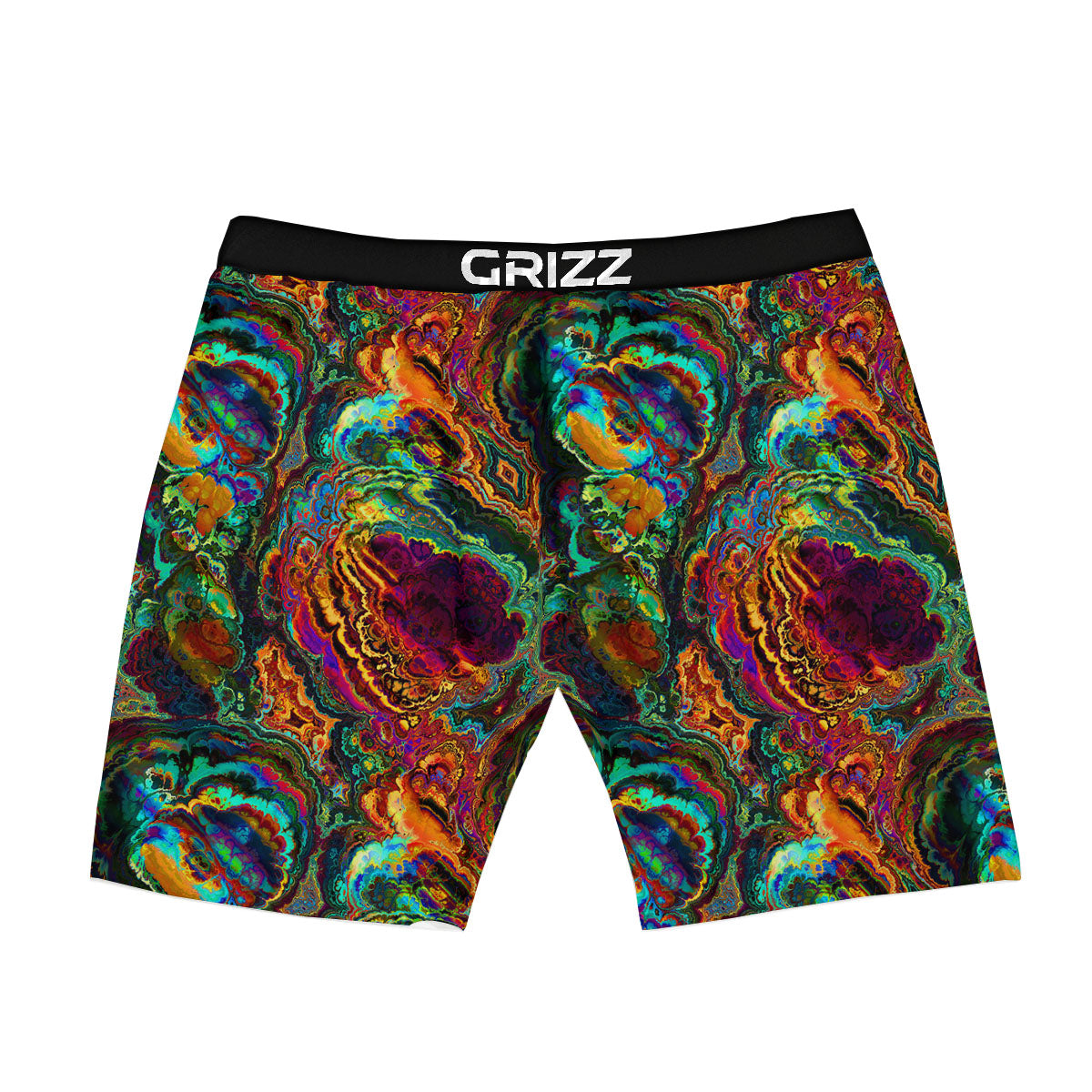 Fractal Psychedelic Print Pattern Boxer Briefs-grizzshop