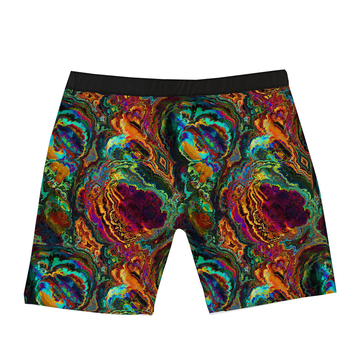 Fractal Psychedelic Print Pattern Boxer Briefs-grizzshop