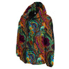 Fractal Psychedelic Print Pattern Down Jacket-grizzshop