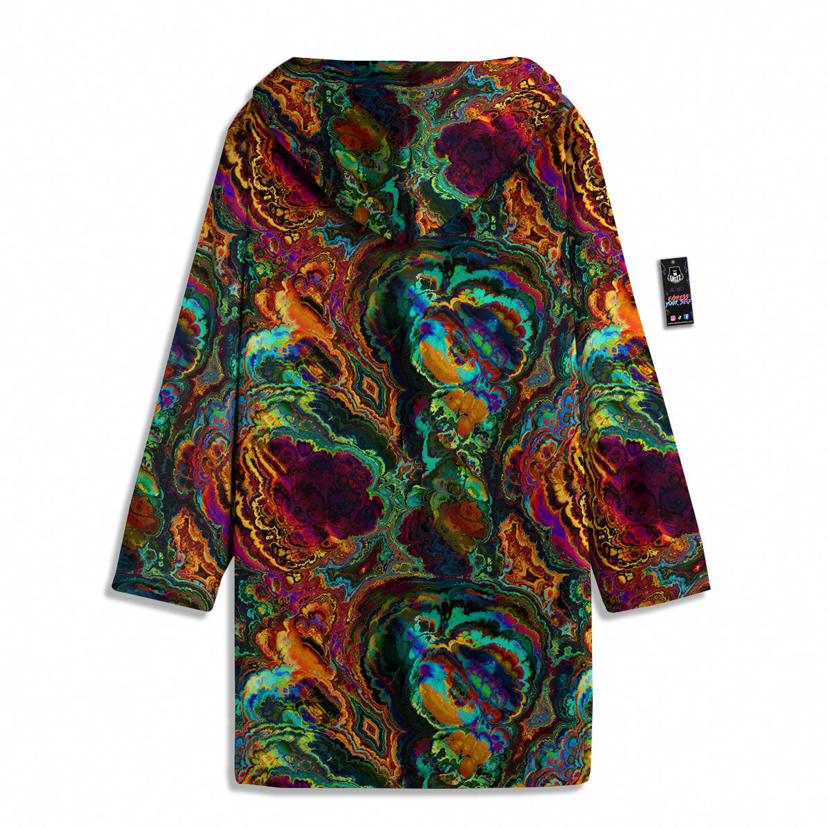 Fractal Psychedelic Print Pattern Men's Windbreaker Jacket-grizzshop