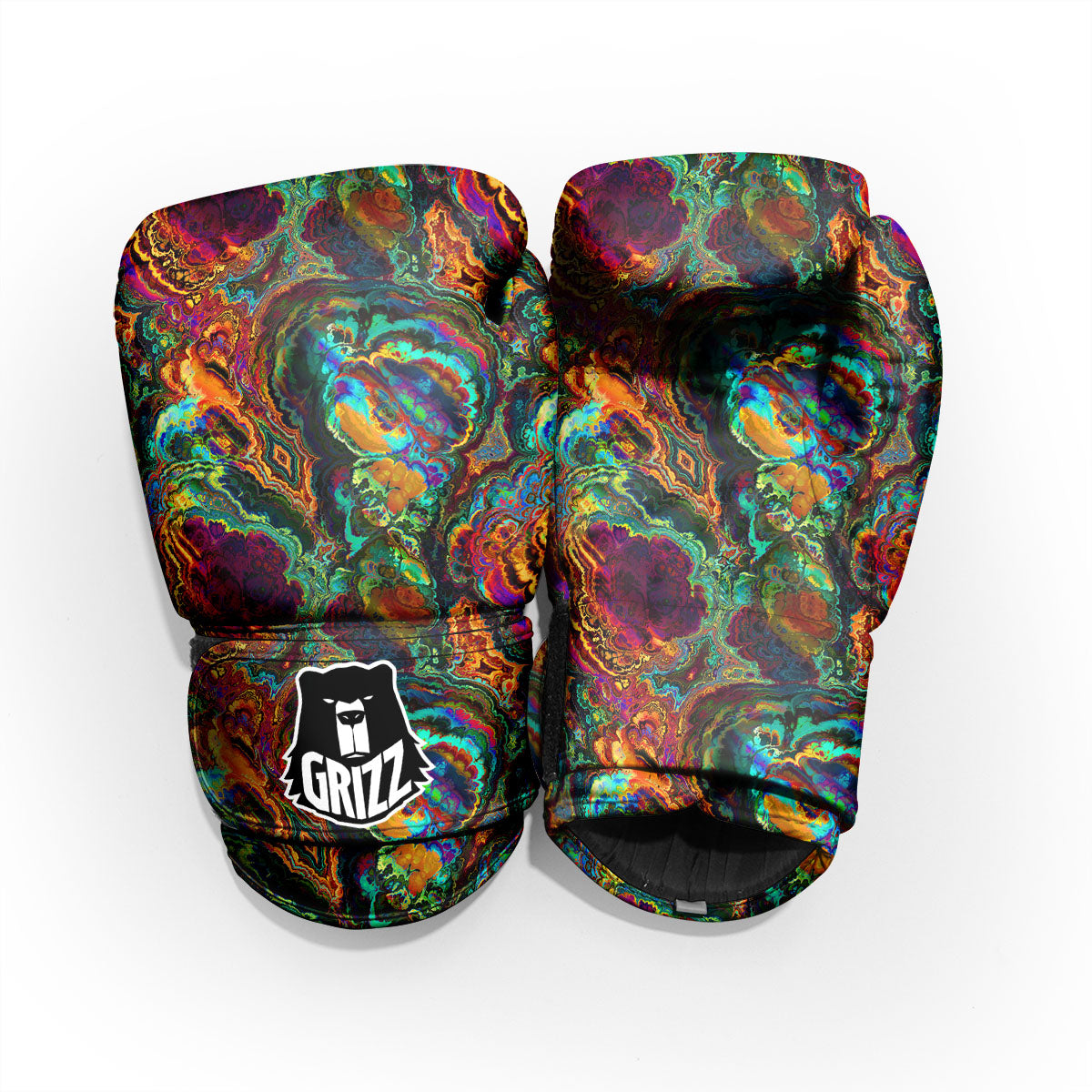 Fractal Psychedelic Print Pattern Pro Boxing Glove